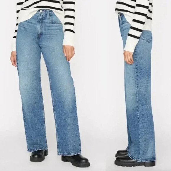 Frame Le High 'N' Tight Wide Leg Pant Lomina Jeans size 25 - Picture 1 of 7